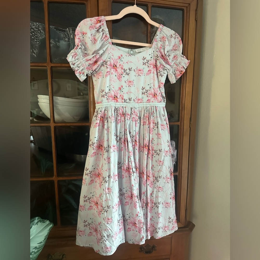 Ivy City Co Pink Floral Kids Dress